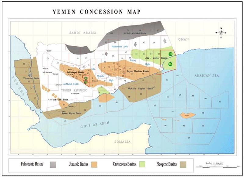 Click to enlarge Yemen oil resources