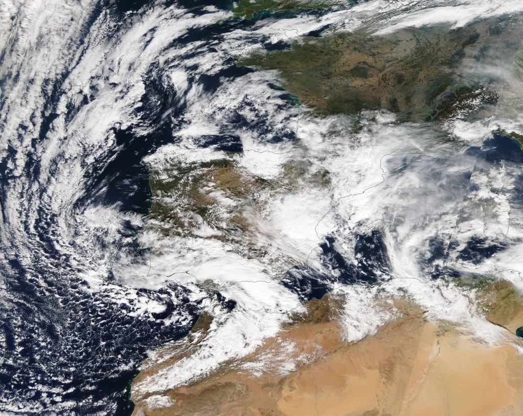 Click to enlarge Iberian Peninsular on October 18, 2018