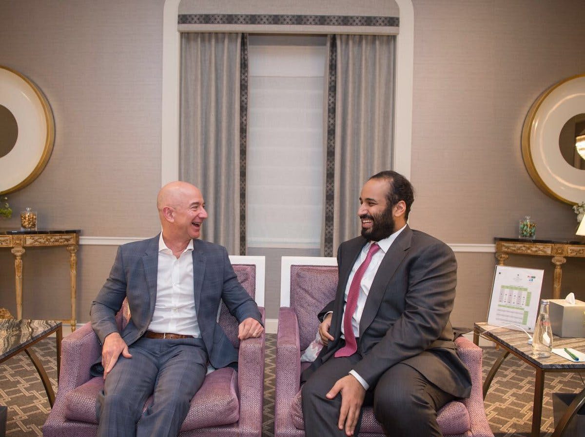 Click to enlarge jeff Bezos Mohammed bin Salman