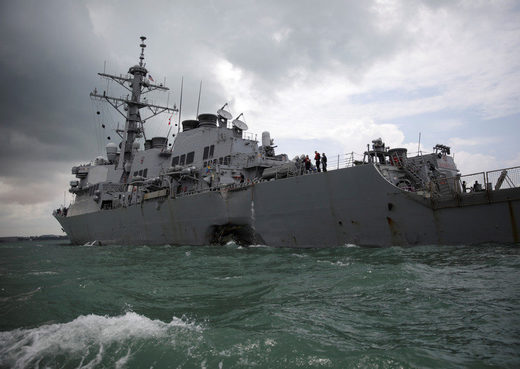 USS John McCain after collision