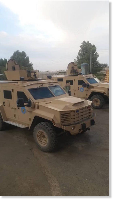Armored vehicles in Syria's Manbij 2