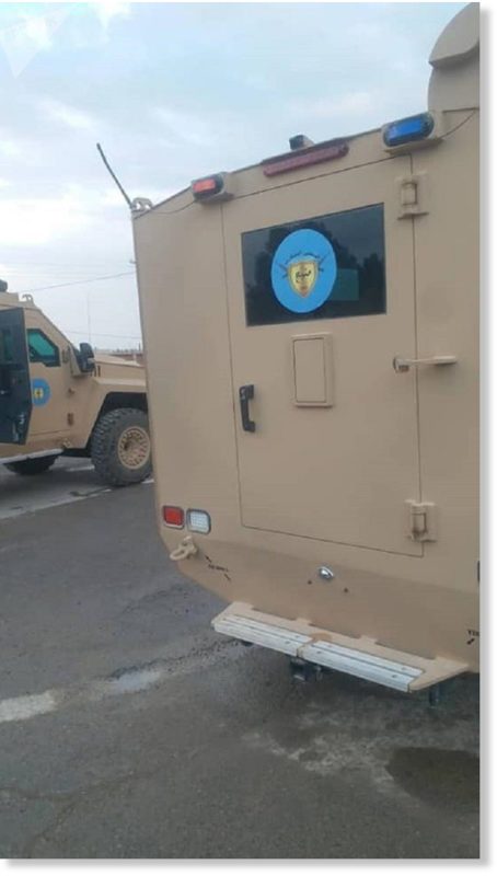 Click to enlarge Armored vehicles in Syria's Manbij 3