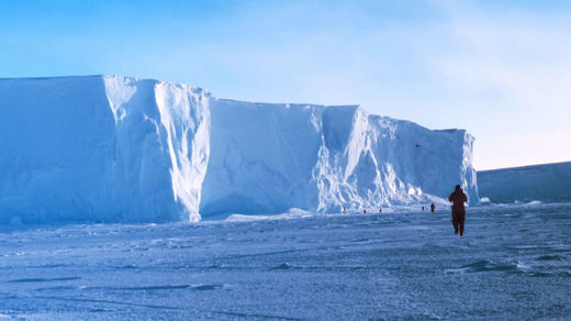Click to enlarge Antarctic ice shelf