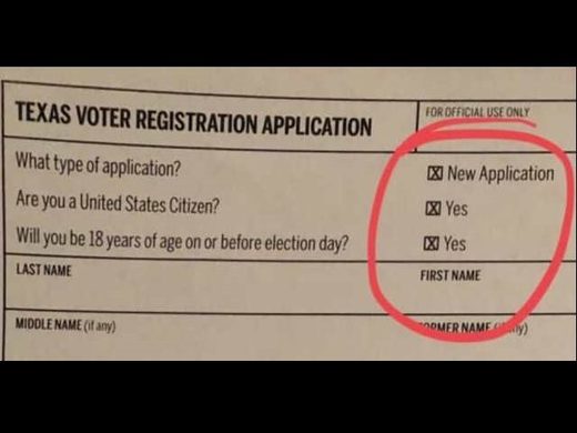 Texas Dems sent noncitizens voter registration forms with citizenship box pre-checked