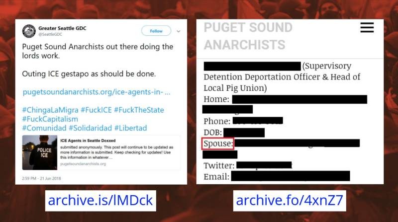 antifa dox ICE twitter