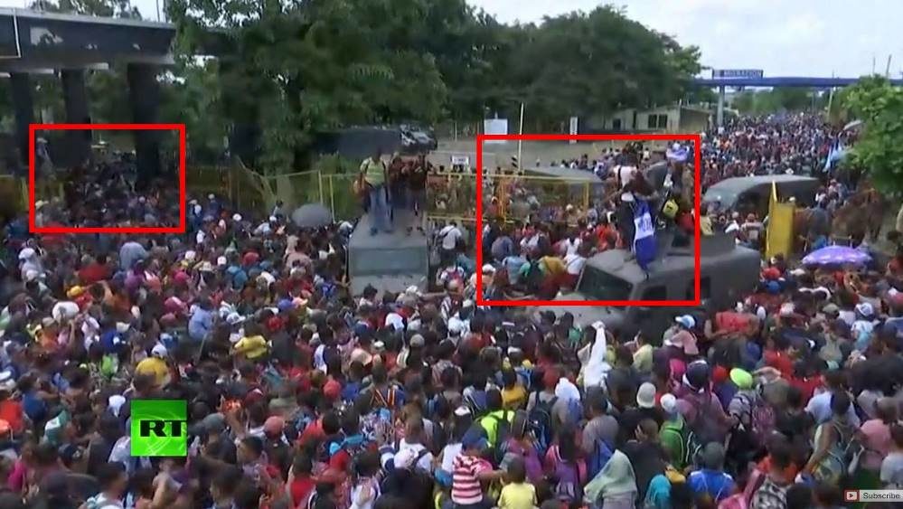 Migrants central america mexican border