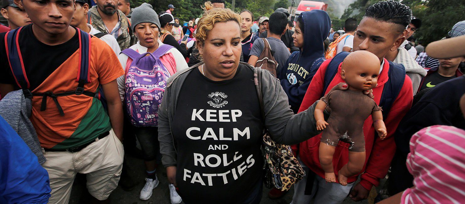 Click to enlarge Honduran migrants