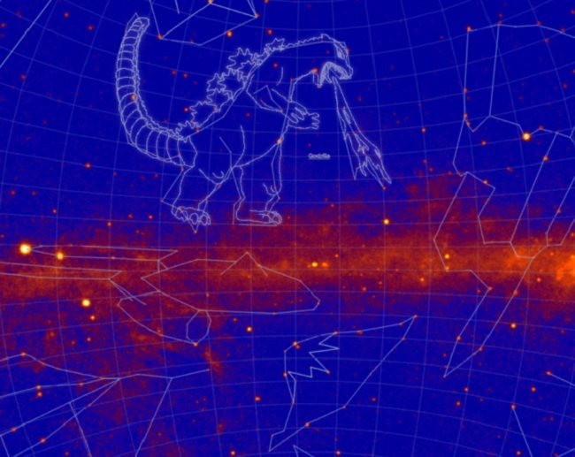 Click to enlarge Godzilla and Mt Fuji