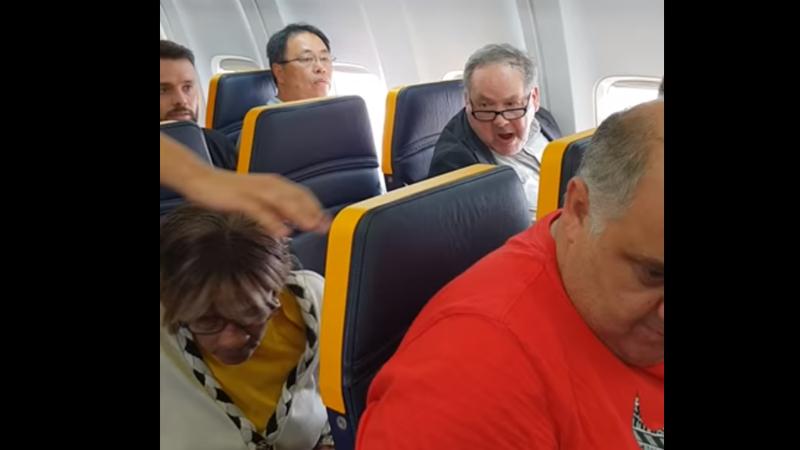 People on airplane