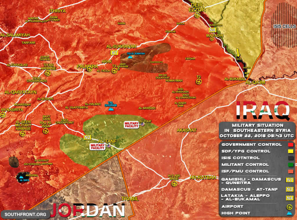 Click to enlarge Syria Map Oct 2018
