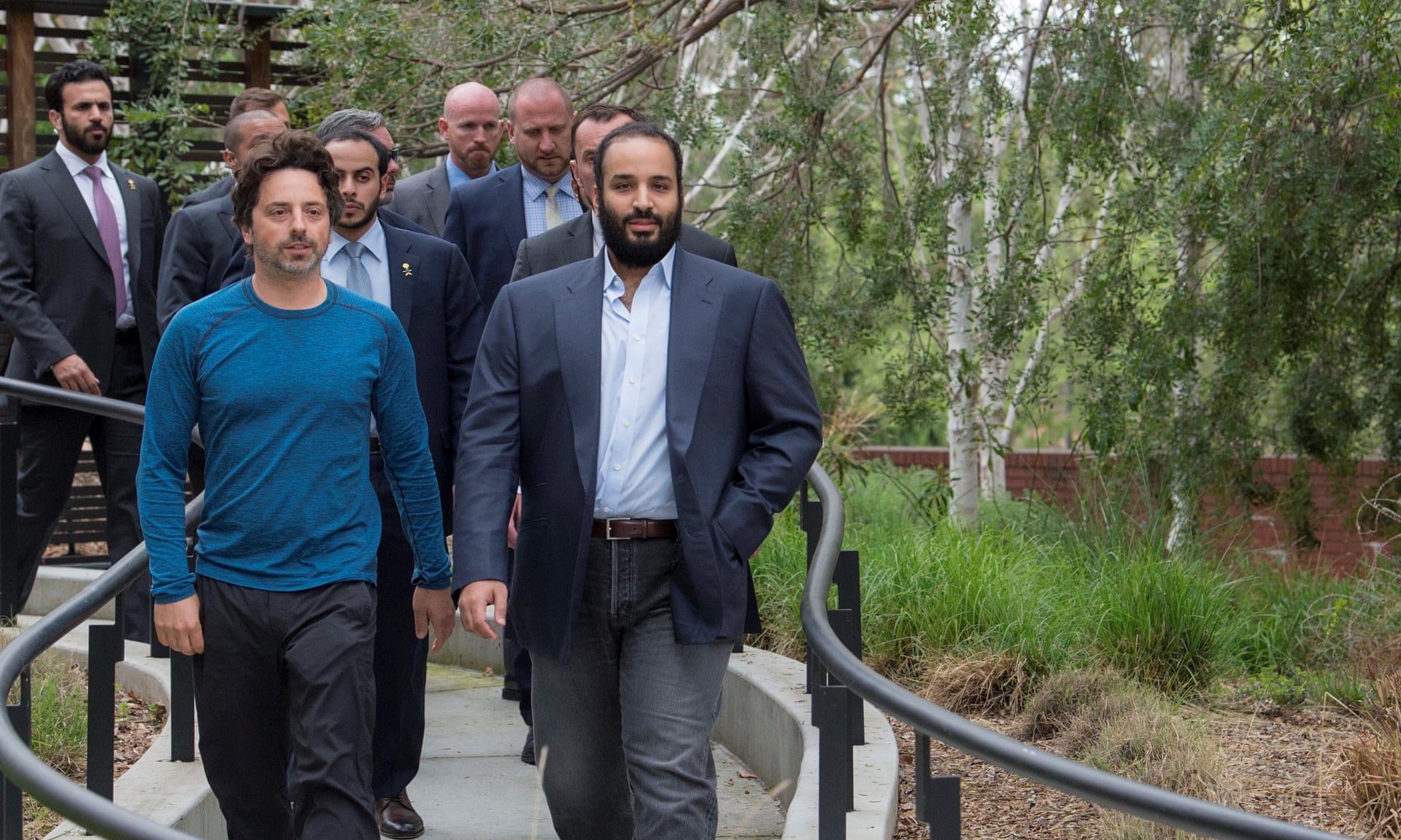 Click to enlarge Saudi MBS with google Sergey Brin