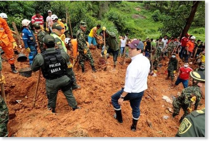 Mudslide triggered by heavy rains kills 9 in Colombia, 5 still missing ...