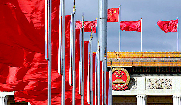 Click to enlarge Beijing, flags