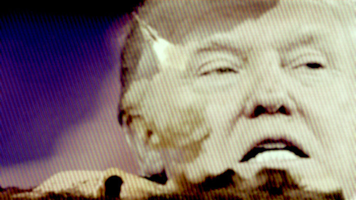 Click to enlarge Trump face rocket