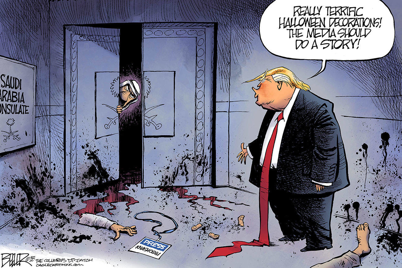Click to enlarge Khashoggi murder cartoon