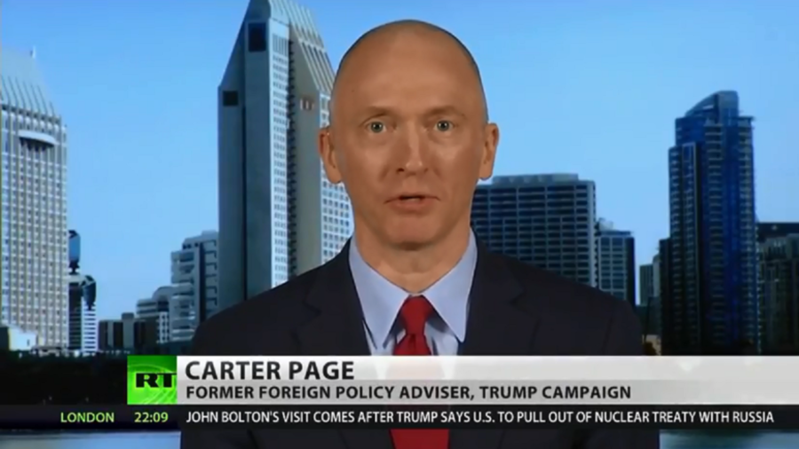 Click to enlarge Former Donald Trump adviser Carter Page