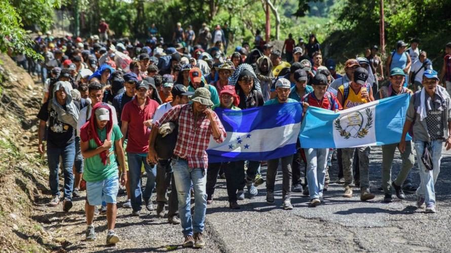 Click to enlarge migrant caravan
