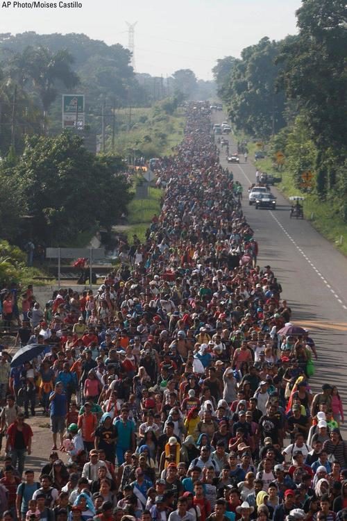 Click to enlarge migrant caravan