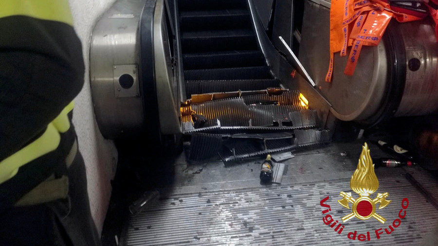 Rome escalator accident