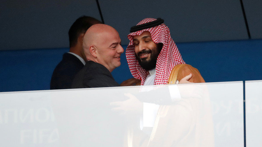 FIFA President Gianni Infantino, Saudi Arabian Crown Prince Mohammad bin Salman