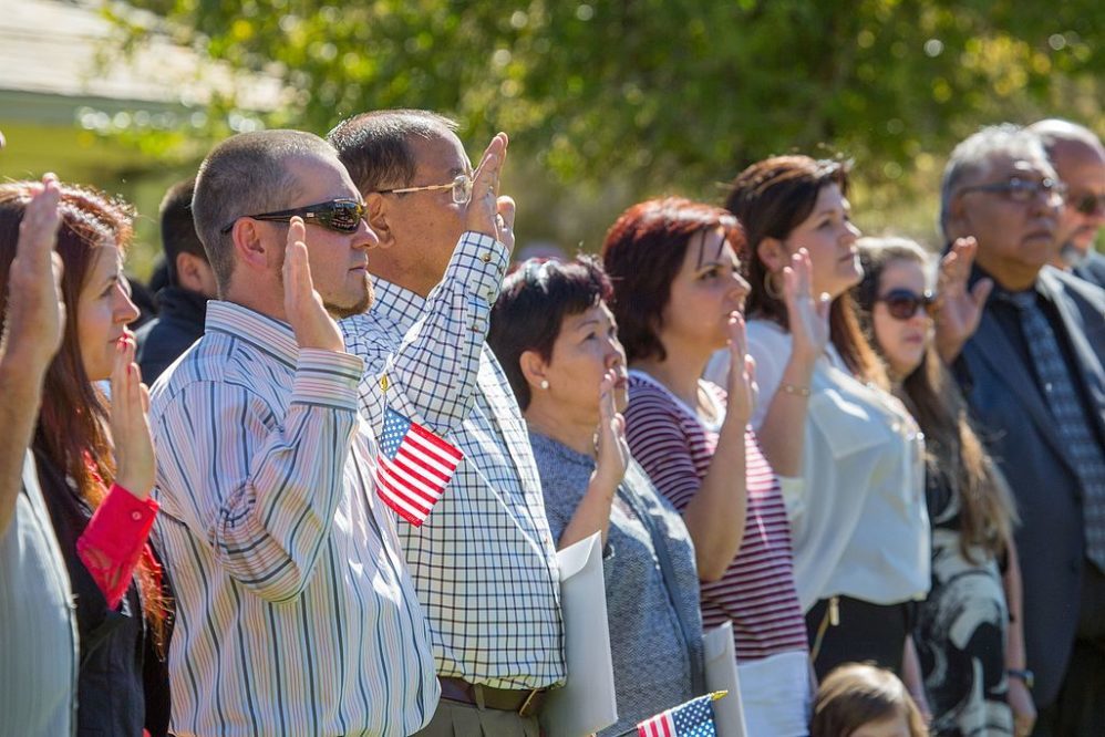 immigrants swearing in