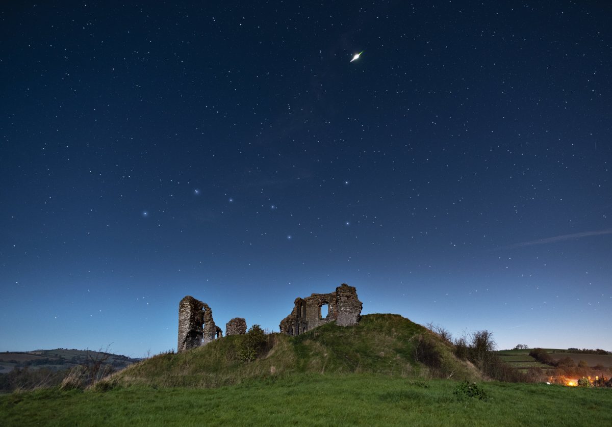 Fireball exploding over England