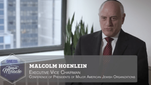 Click to enlarge Malcom Hoenlein One Israel fund