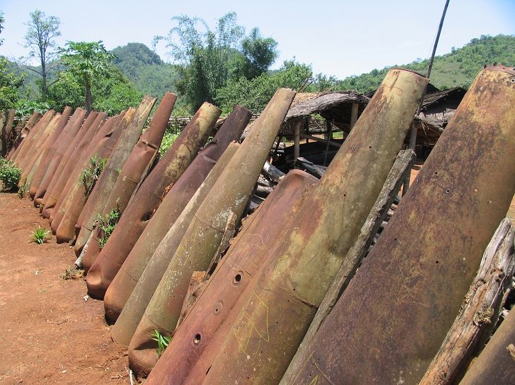 Click to enlarge Old US bombs in Laos