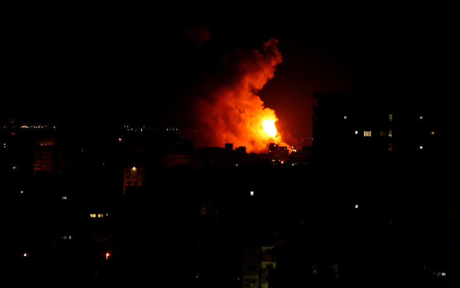 gaza explosion airstrikes