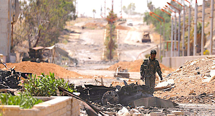 Syrian fighter destruction