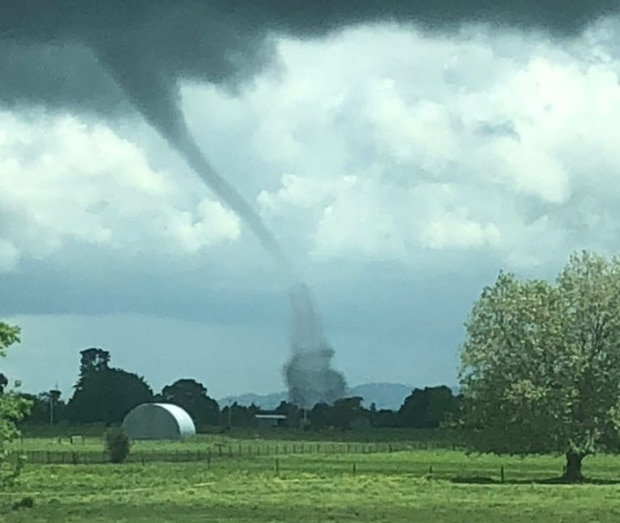 The twister was caught on camera.