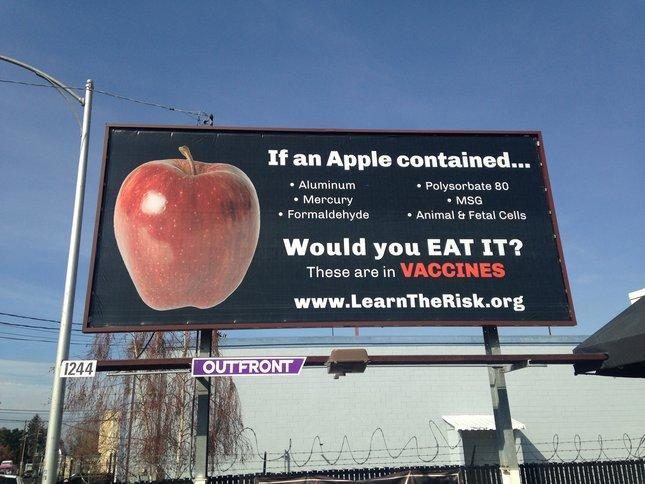 Anti-vaccine billboard