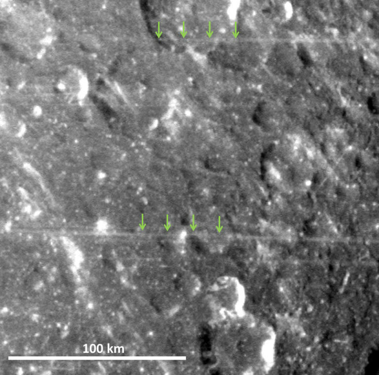 Click to enlarge Dione's Lineaer Features