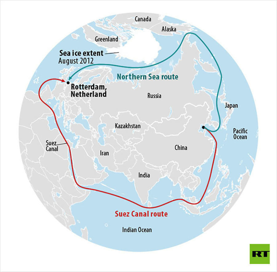 Russia's Arctic sea now major shipping route for European & Asian trade, cargo quadruples in