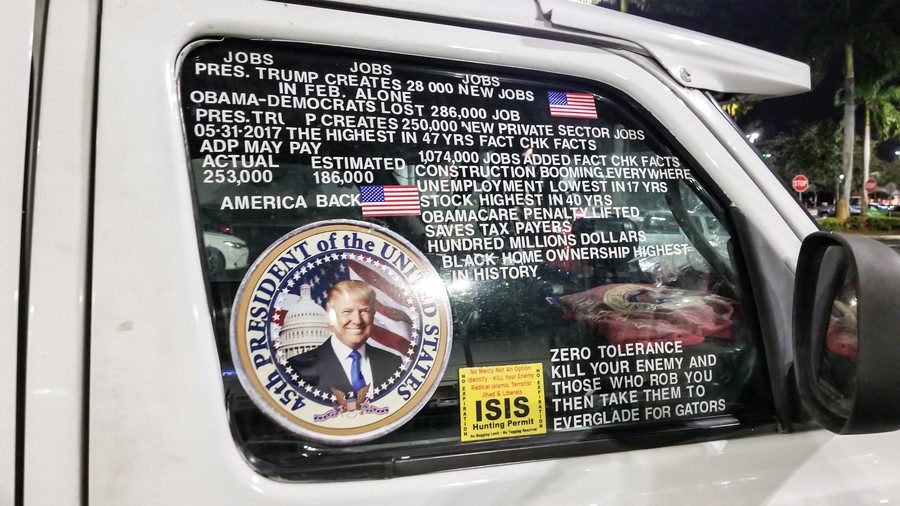 Cesar Sayoc mail bomber van stickers