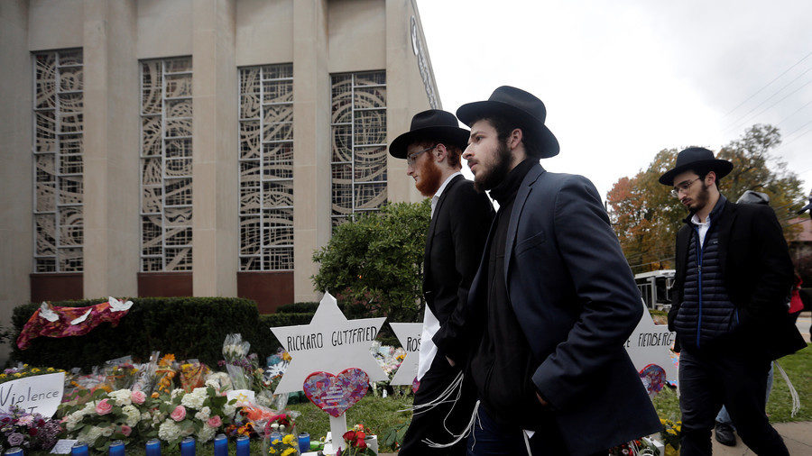 Click to enlarge scene of the Pittsburgh shooting