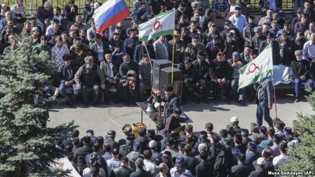 Chechnya land-swap deal protest