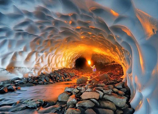 Click to enlarge Kamchatka Ice Cave near Mutnovski volcano