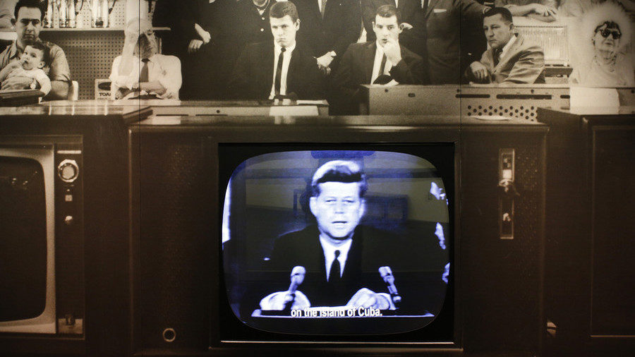 Click to enlarge Kennedy Cuban missile crisis tv broadcast