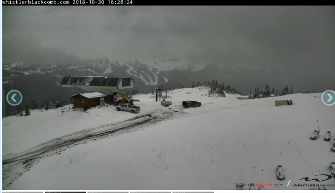 Click to enlarge Whistler Backcomb after 10cms up high on Oct 30