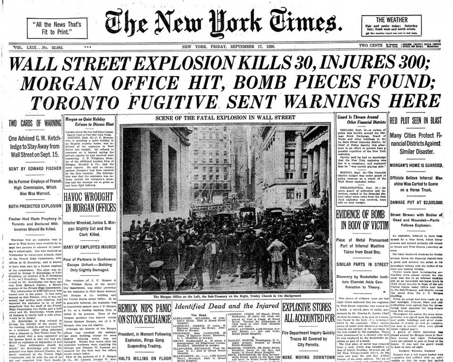 wall street bombing 1920
