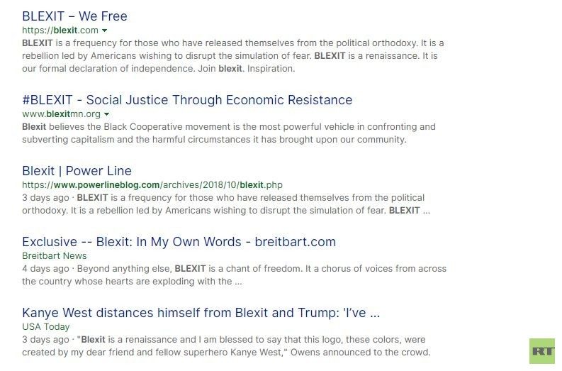 Click to enlarge Blexit search screen cap