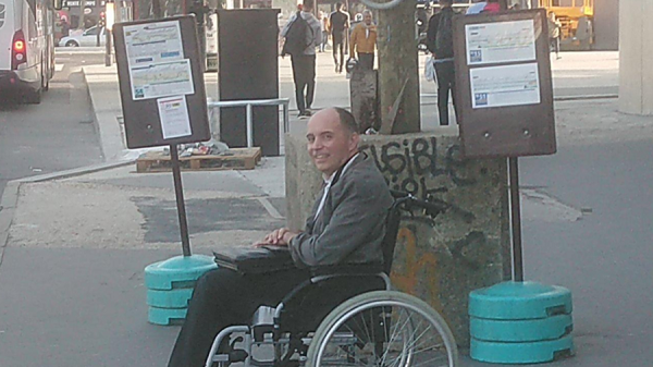 Click to enlarge Man in wheelchair