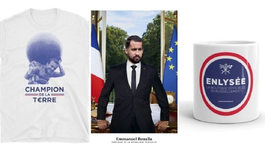 Enlysee boutique Macron parody