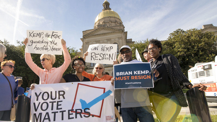 Georgia democrat protesters