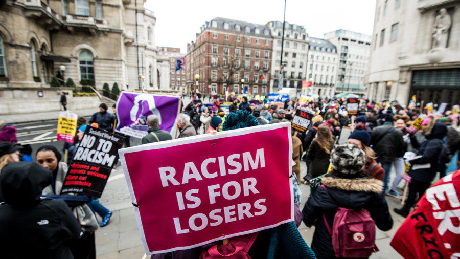 Stand Up to Racism protest match Islamophobia anti-Semitism