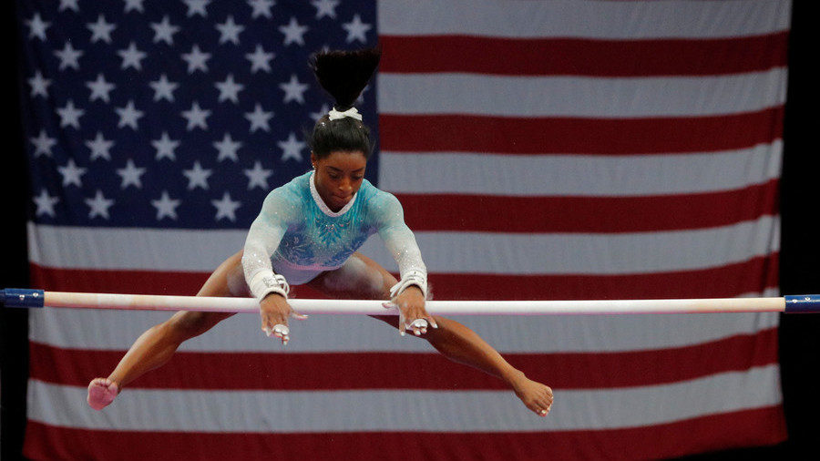 Click to enlarge US Olympic gymnast