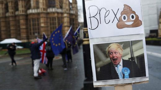 Boris Johnson brexit sign