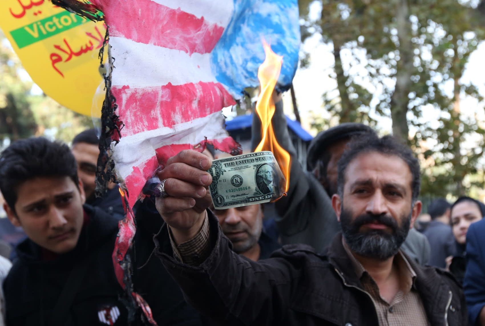 Click to enlarge Iran protests sanctions