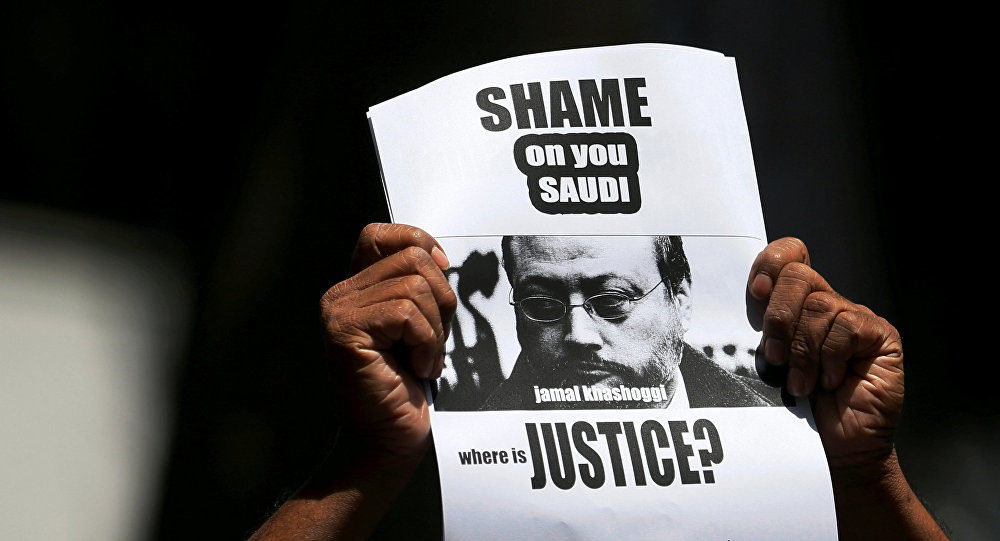 protest sign khashoggi murder